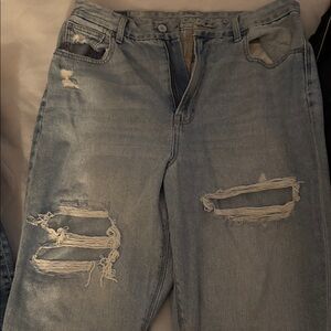 American Eagle Outfitters Women’s Light Blue High Rise Jeans